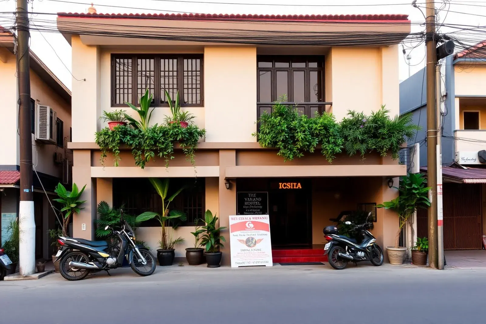 Tampak depan bangunan Penginapan Angkasa di Bandar Lampung