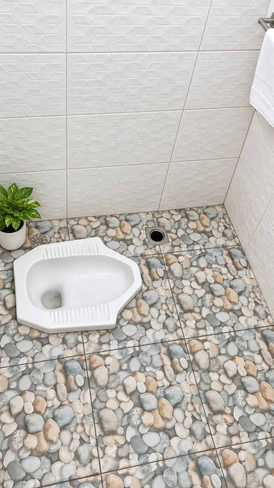 Kamar mandi dalam Kamar Kipas Penginapan Angkasa dengan kloset jongkok